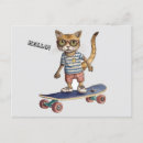 Suche nach skateboarding postkarten Katze