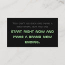 Suche nach der ermutigung visitenkarten Motivation