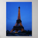 Suche nach eiffelturm nachts poster France