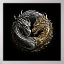 Suche nach yin yang drachen poster Chinesischer drache
