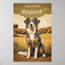 Suche nach australian shepherd poster Retro