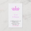 Suche nach rosa prinzessin visitenkarten Kinder