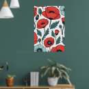 Suche nach rote mohnblumen poster Für sie