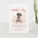 Suche nach hund mit blumen karten Mutter