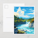 Suche nach der wasserfall postkarten Malerei