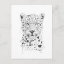 Suche nach weißer leopard postkarten Schwarz weiß