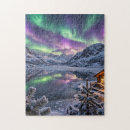 Suche nach nordlichter puzzle Berge