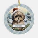 Suche nach shih tzu ornamente Weihnachtsmannmütze