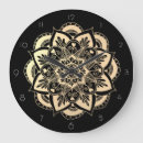 Suche nach blume mandala wanduhren Schwarz