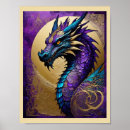 Suche nach lila drachen poster Blau