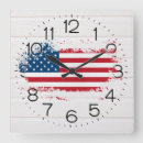 Suche nach american flag wanduhren White