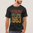 Suche nach legende seit 1963 tshirts Geboren