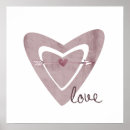 Suche nach pfeil durch das herz poster Rosa