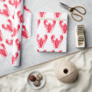 Suche nach roter hummer geschenkpapier Aquarell