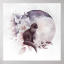 Suche nach katze und vollmond poster Mystisch