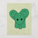 Suche nach grüner elefant postkarten Niedlich