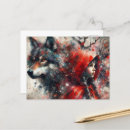 Suche nach roter wolf postkarten Schwarz