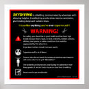 Suche nach warnzeichen poster Skydive