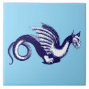 Suche nach blauer drache fliesen Vintag