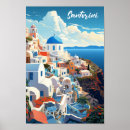 Suche nach santorini poster Aquarell