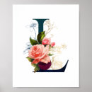 Suche nach monogramm l poster Elegant