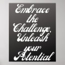 Suche nach herausforderung poster Typografie