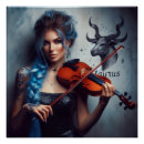 Suche nach violin poster Blau