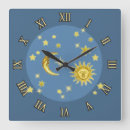 Suche nach mond und sterne wanduhren Sonne