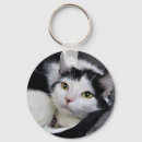 Suche nach schwarzweiss katze schlüsselanhänger Weiß