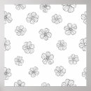 Suche nach weiße blume auf schwarzem hintergrund poster Abstrakt