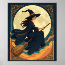 Suche nach hexe auf broomstick poster Tricksen oder behandeln