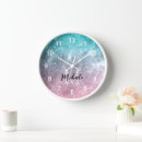 Suche nach rosa und türkis wanduhren Monogramm