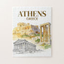 Suche nach akropolis in athen puzzle Aquarell