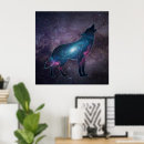 Suche nach heulende wölfe poster Kosmisch