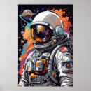 Suche nach astronaut auf dem mond poster Kosmos