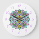 Suche nach blume mandala wanduhren Lila