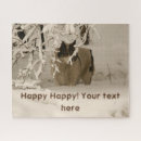 Suche nach hund im schnee puzzle Bäume