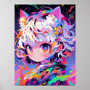 Suche nach katze abstrakt poster Psychedelisch