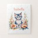 Suche nach rosa und grau puzzle Katze