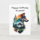 Suche nach heulender wolf postkarten Geburtstag