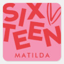 Suche nach rosa 16 geburtstag party aufkleber Für kinder