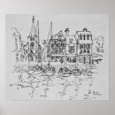 Suche nach schiffe im hafen poster France