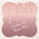 Suche nach rosa glitter untersetzer Personalisiert