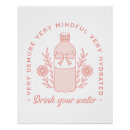 Suche nach trinkwasser poster Bleibe hydriert