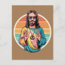 Suche nach frieden vertikale postkarten Hippies