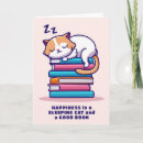 Suche nach katze und bücher karten Für sie