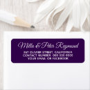 Suche nach lila hochzeit rücksende aufkleber Handschriftlich