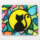 Suche nach abstrakte katzen mousepads Schwarze katze