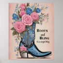 Suche nach rosa stiefel poster Cowboy