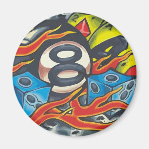 00001 Lamas der Kugelketten-8 Magnet